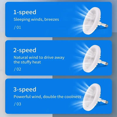2-in-1 Ceiling Fan Light, 3-Speed Adjustable E27 Base, Infinitely Dimmable for Living Room, Bedroom, Study, LED Decorative Light
